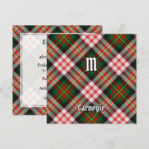 Clan Carnegie Dress Tartan Invitation