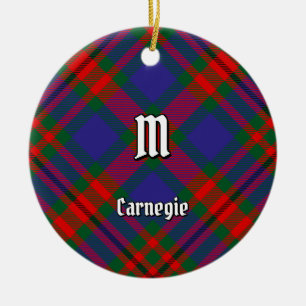 Clan Carnegie Tartan Ceramic Ornament