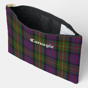 Clan Carnegie Tartan Customizable Accessory Pouch