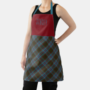 Clan Chef Anderson Tartan Plaid Name Apron