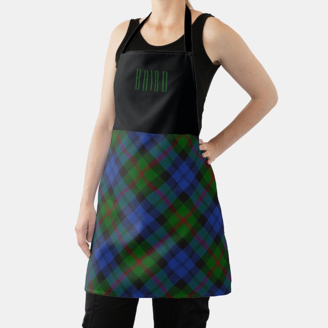 Clan Chef Baird Tartan Plaid Name Apron (Insitu)