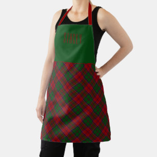 Clan Chef Grant Tartan Plaid Name Apron