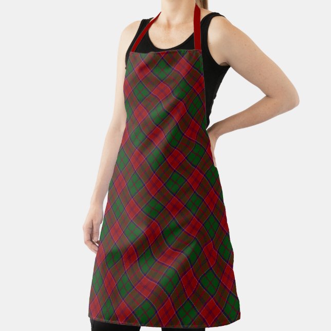 Clan Chef Grant Tartan Plaid Pattern Apron (Insitu)