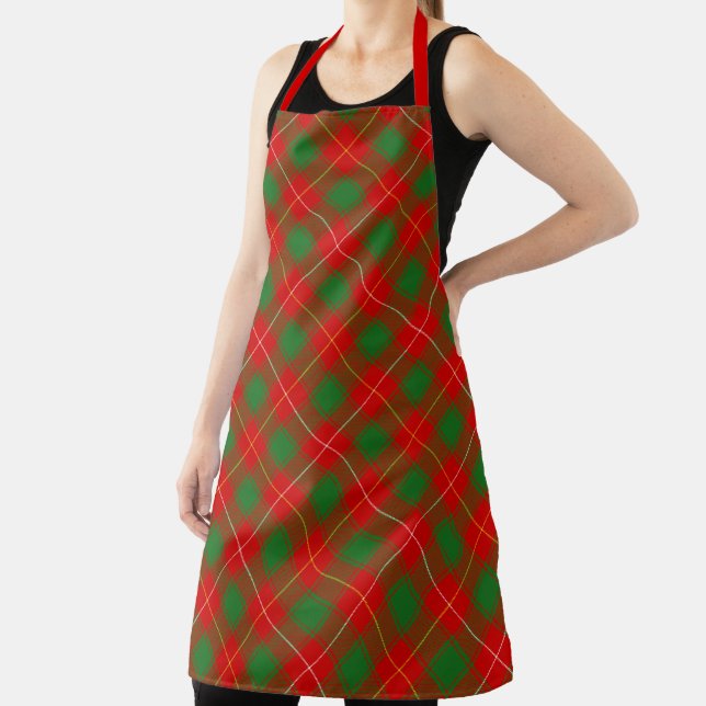 Clan Chef Macfie Mcphee Check Tartan Plaid Pattern Apron (Insitu)
