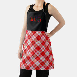 Clan Chef Menzies Red Highland Plaid Apron