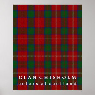 Clan Chisholm Colours of Scotland Tartan Poster