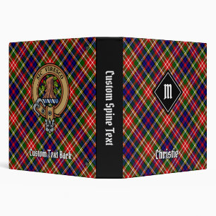 Clan Christie Crest over Tartan Binder