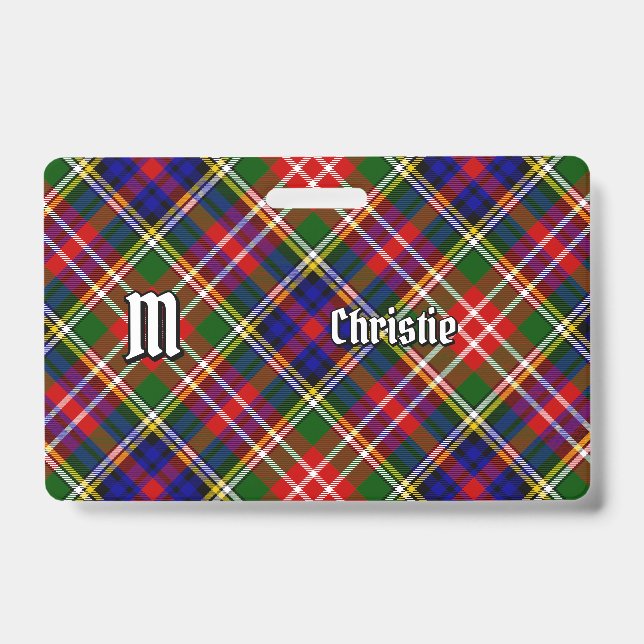 Clan Christie Tartan Badge (Front)