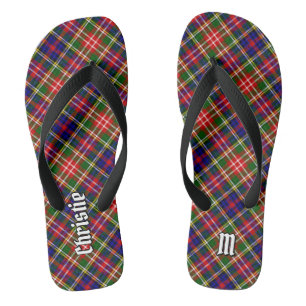 Clan Christie Tartan Flip Flops