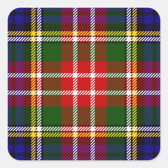 Clan Christie Tartan Square Sticker (Front)