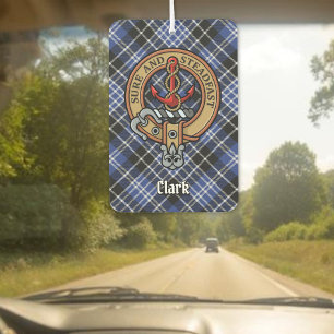 Clan Clark Crest over Tartan Air Freshener