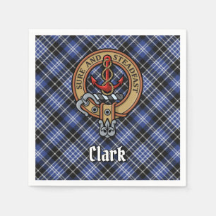 Clan Clark Crest over Tartan Napkin