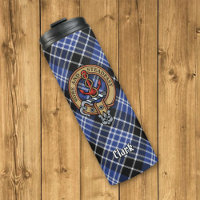 Clan Clark Crest over Tartan