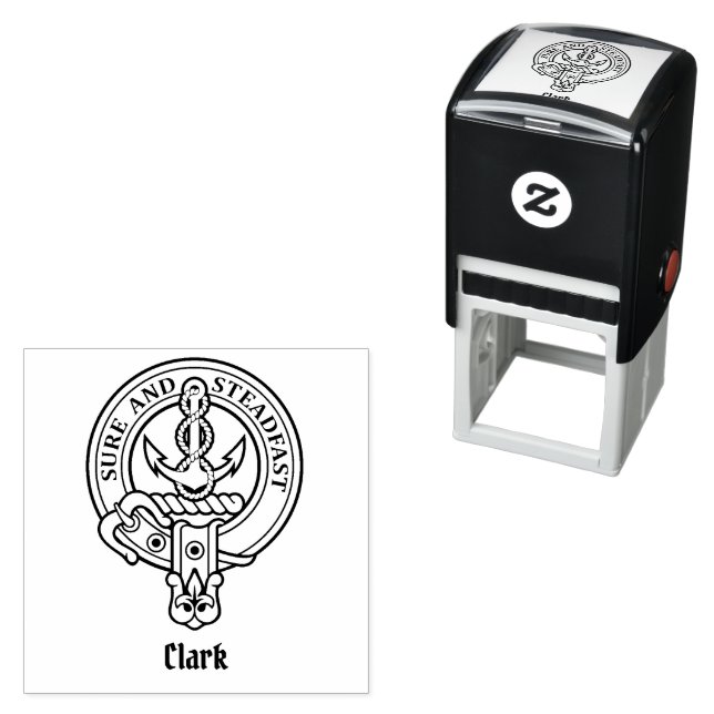 Clan Clark Crest Self-inking Stamp (In Situ)