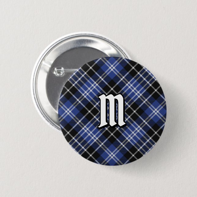 Clan Clark Tartan 2 Inch Round Button (Front & Back)