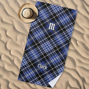 Clan Clark Tartan Beach Towel