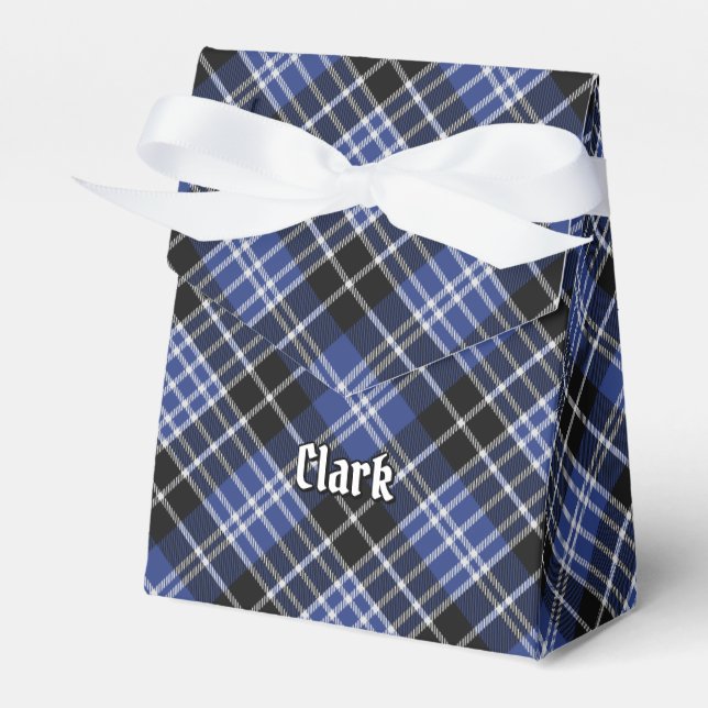 Clan Clark Tartan Favor Box (Front Side)