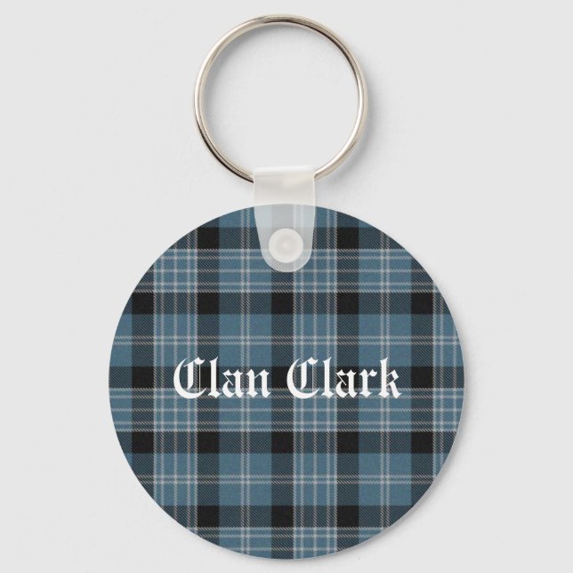 Clan Clark Tartan Keychain (Front)