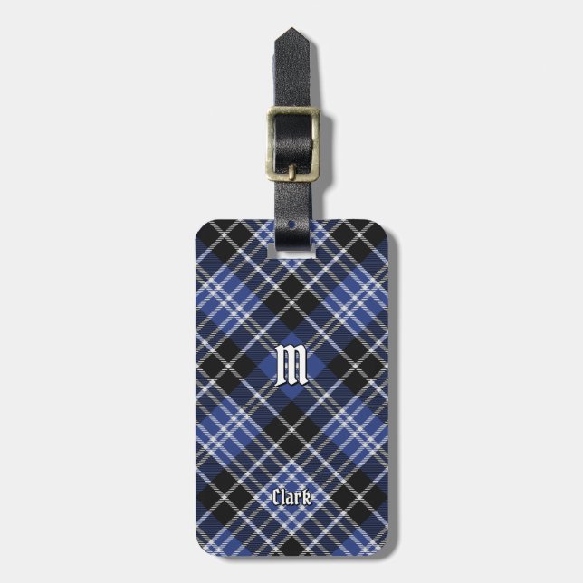Clan Clark Tartan Luggage Tag (Front Vertical)