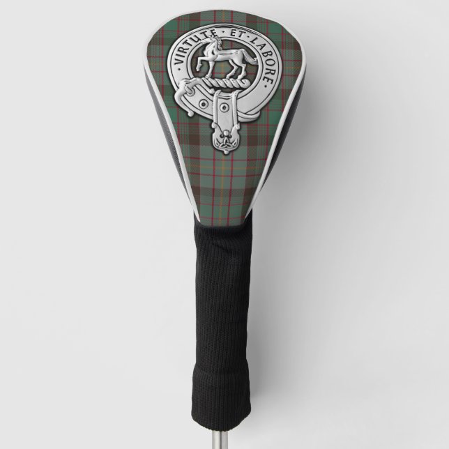 Clan Cochrane Crest & Hunting Tartan Golf Head Cover (Front)