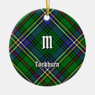 Clan Cockburn Tartan Ceramic Ornament