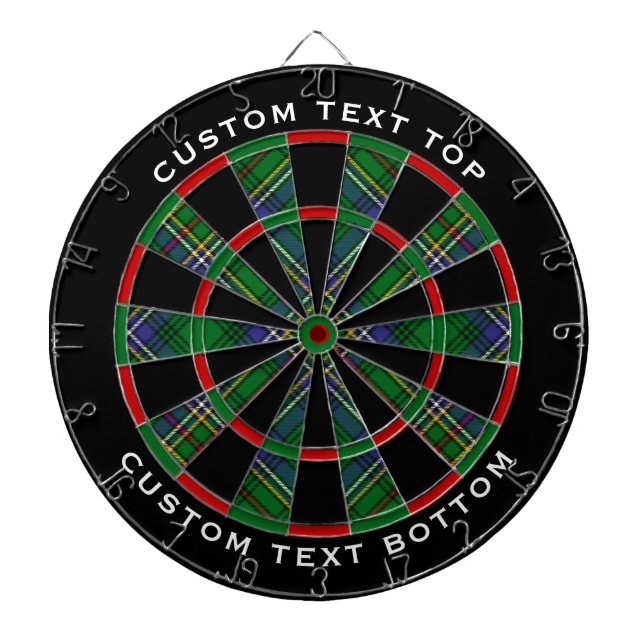 Clan Cockburn Tartan Dartboard (Front)
