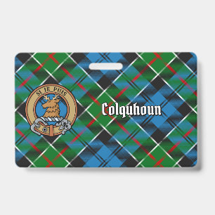 Clan Colquhoun Crest over Tartan Badge