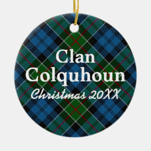 Clan Colquhoun Scottish Tartan Ceramic Ornament