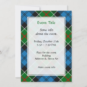 Clan Colquhoun Tartan Invitation