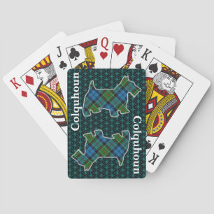 Clan Colquhoun Tartan Scottish Terrier Edition Playing Cards