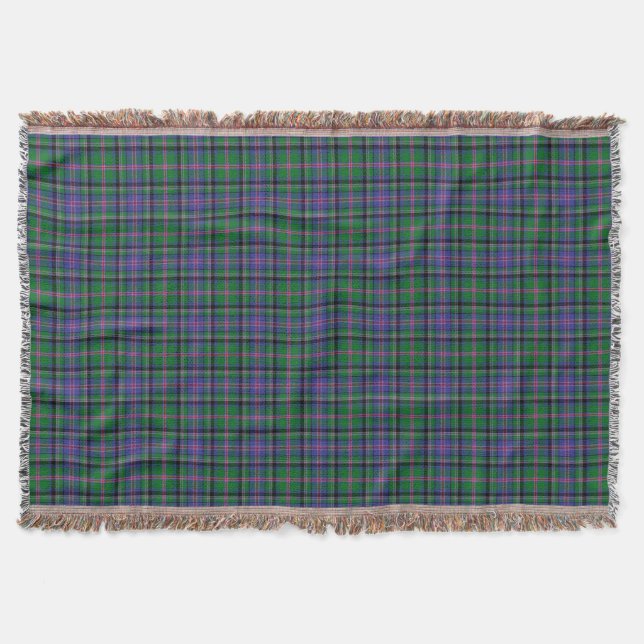 Clan Cooper Tartan Throw Blanket (Front)