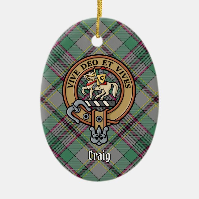 Clan Craig Crest Ceramic Ornament (Front)