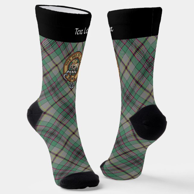 Clan Craig Crest over Tartan Socks (Angled)