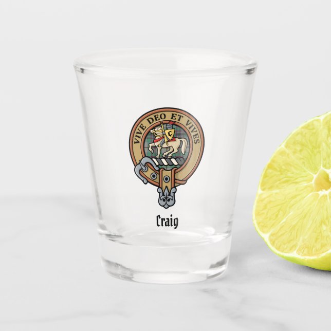 Clan Craig Crest Shot Glass (Front)