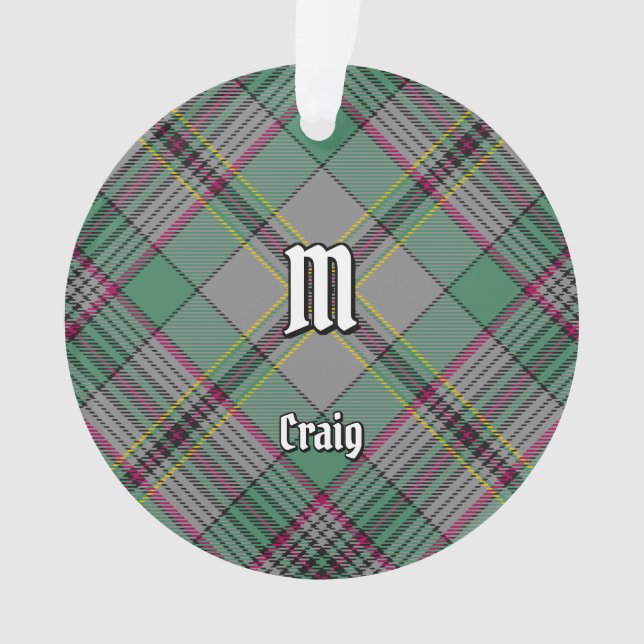 Clan Craig Tartan Ornament (Front)