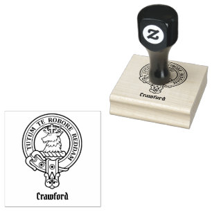 Clan Crawford Crest Rubber Stamp