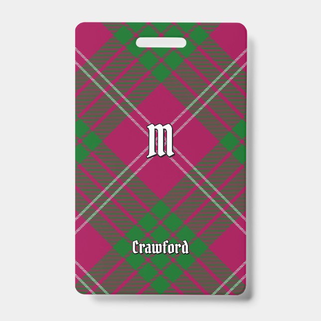Clan Crawford Tartan Badge (Front)