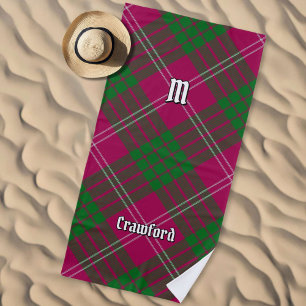 Clan Crawford Tartan Beach Towel