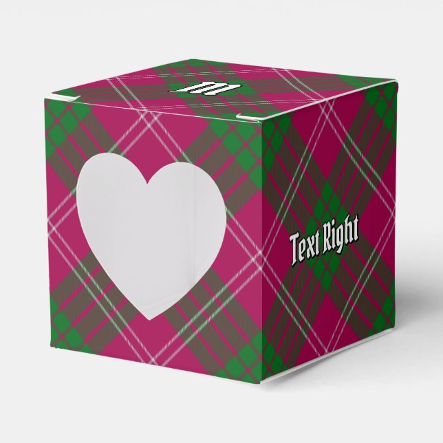 Clan Crawford Tartan Favour Box (Front Side)