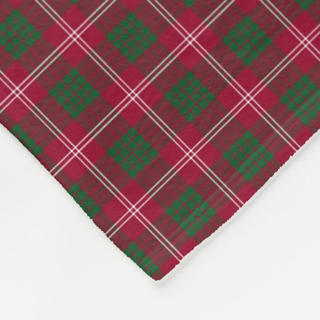 Clan Crawford Tartan Fleece Blanket (Corner)