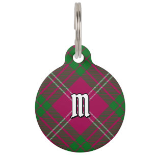 Clan Crawford Tartan Pet ID Tag