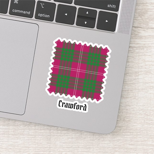 Clan Crawford Tartan Sticker (Detail)