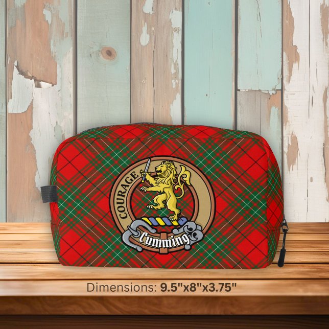 Clan Cumming Crest over Tartan Dopp Kit (Creator Uploaded)