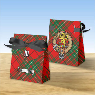 Clan Cumming Crest over Tartan Favor Box