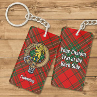 Clan Cumming Crest over Tartan