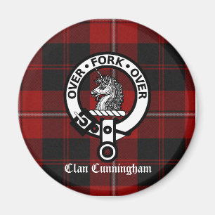 Clan Cunningham Badge & Tartan Magnet