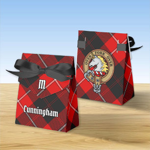 Clan Cunningham Crest over Tartan Favor Box