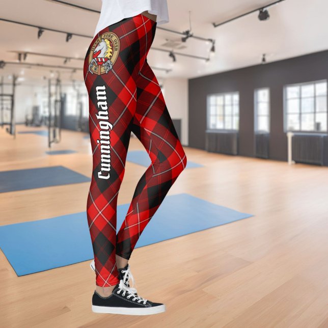 Clan Cunningham Crest over Tartan Leggings (Creator Uploaded)