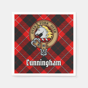Clan Cunningham Crest over Tartan Napkin
