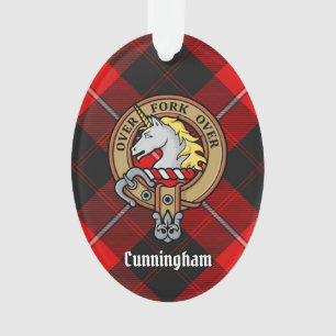 Clan Cunningham Crest sur Tartan